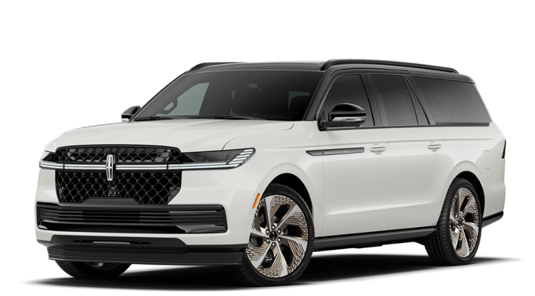 2027 Lincoln Navigator Black Label L in Pristine White Metallic Tri-Coat — front three-quarter view
