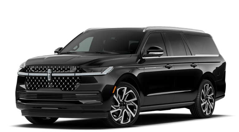 2027 Lincoln Navigator Black Label L in Infinite Black Metallic Clearcoat — front three-quarter view