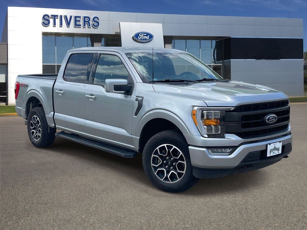 2022 Ford F-150 Lariat in Silver Metallic — front three-quarter view