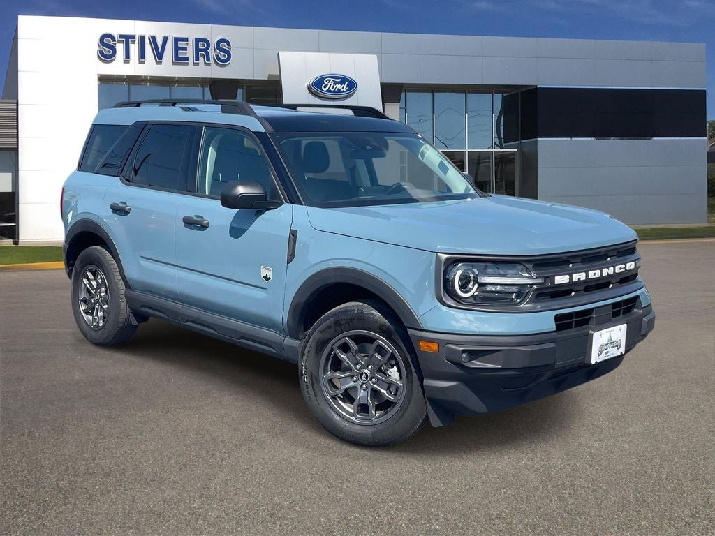 2023 Ford Bronco Sport Big Bend in Area 51 — front three-quarter view